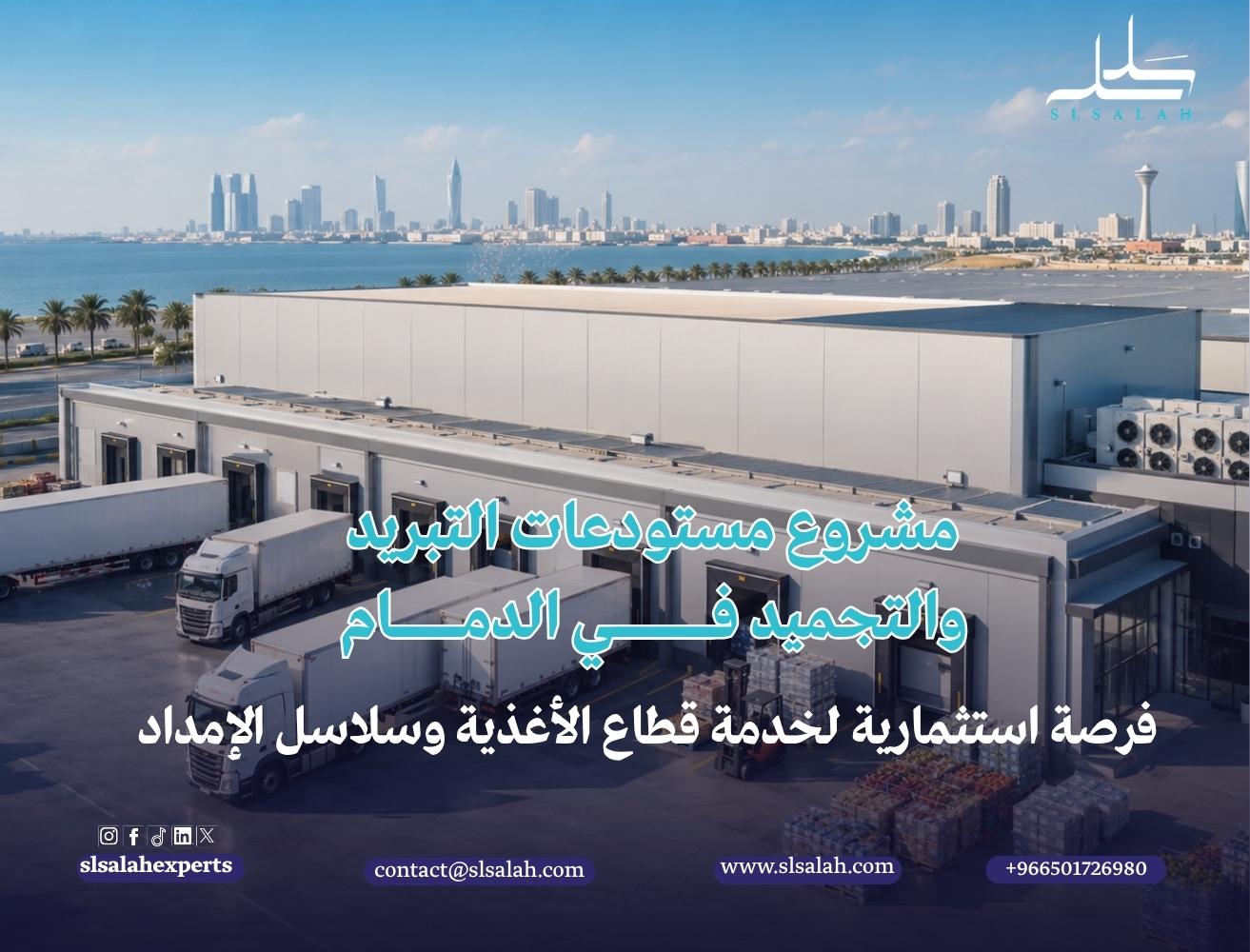 مشروع مستودعات التبريد والتجميد في الدمام: فرصة استثمارية لخدمة قطاع الأغذية وسلاسل الإمداد